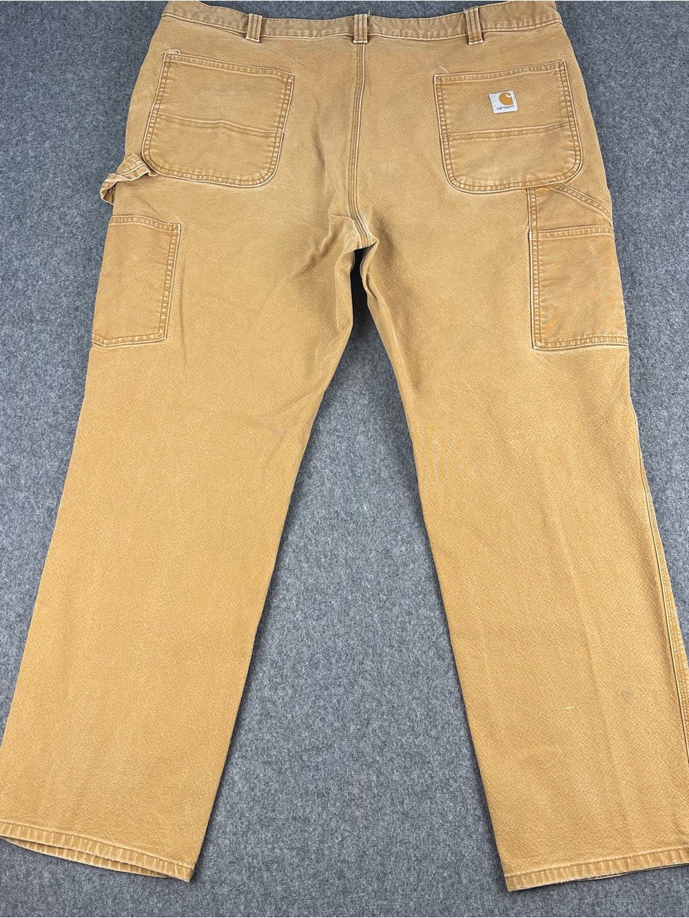 Carhartt Carpenter Relaxed Fit Mens Canvas Pants 42x32 Brown Rugged Workwear